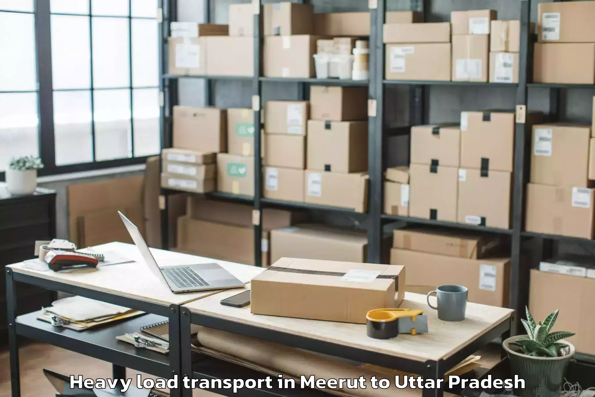 Book Meerut to Mahroni Heavy Load Transport Online